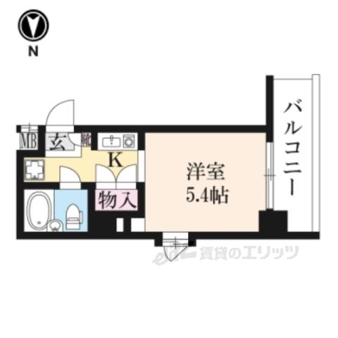 エリッツ10(1K/5階)の間取り写真