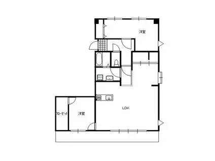 リルームス高城駅前(2LDK/3階)の間取り写真