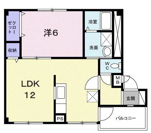 プランド-ル谷上(1LDK/3階)の間取り写真