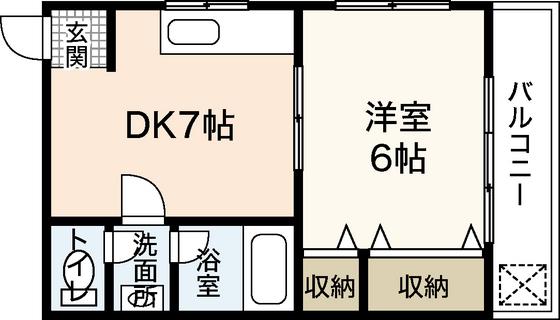 和泉ビル(1DK/3階)の間取り写真