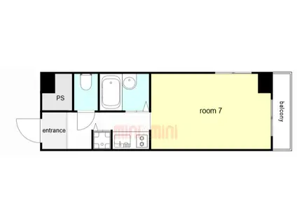 リーガル塚本5(1K/8階)の間取り写真