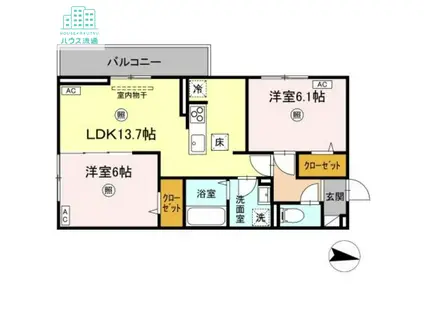 ガーランド(2LDK/2階)の間取り写真