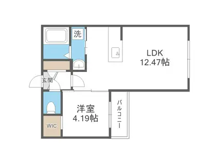 DOMINION N27(1LDK/3階)の間取り写真