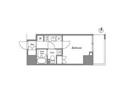 GRANPASEO目黒(1K/8階)の間取り写真