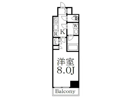 リーラ中野(1K/3階)の間取り写真