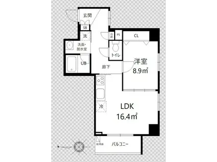 VIVACE KASAI(1LDK/2階)の間取り写真