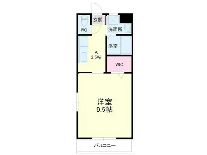 センチュリー2(1K/3階)の間取り写真