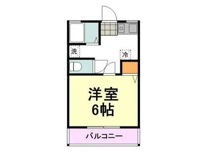 第6松浦コーポ(1K/2階)の間取り写真