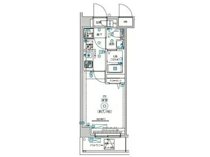 グランフォース立石(1K/5階)の間取り写真