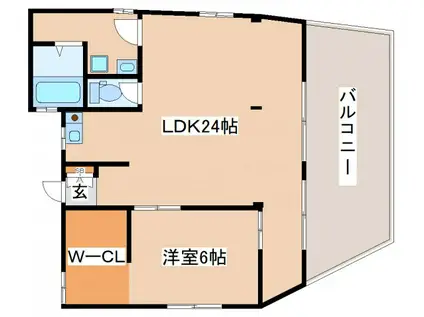 ユニオンビルディング(1LDK/3階)の間取り写真