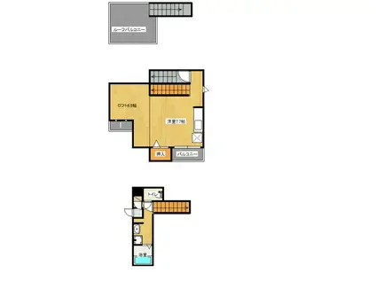 MAISONETIC SPAZIO(ワンルーム/2階)の間取り写真