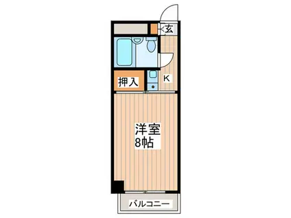 プラムハイツ(1K/2階)の間取り写真