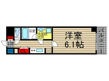 KANOACIA(1K/8階)の間取り写真