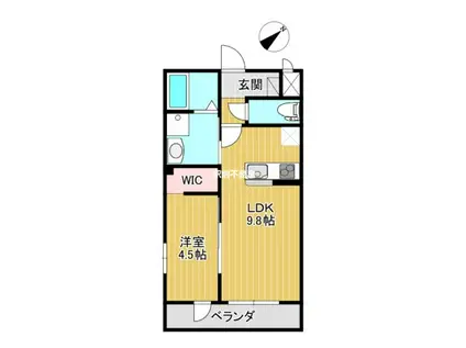 マーリエ・カノン(1LDK/2階)の間取り写真