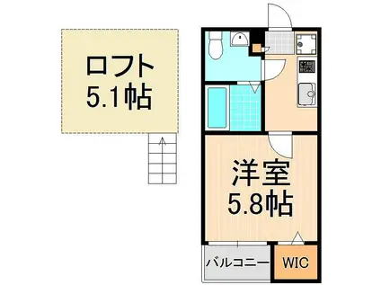 エスカリエ・ルージュ(1K/3階)の間取り写真