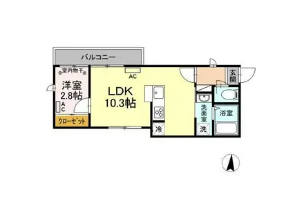 ノーバヤ カナヤ(1LDK/3階)の間取り写真