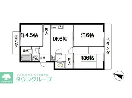 コートファミール(3DK/3階)の間取り写真