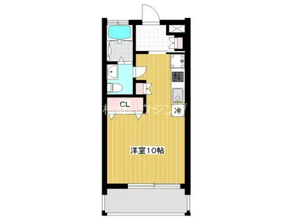 BEWELプラス(ワンルーム/4階)の間取り写真