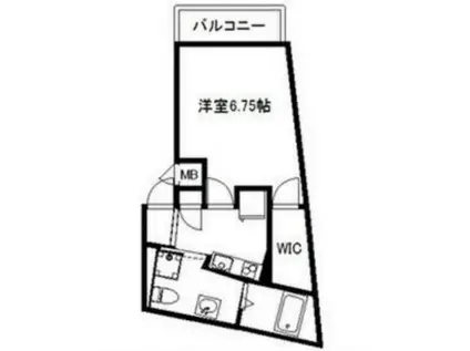 IDCTHE CITY 塩屋(1K/1階)の間取り写真