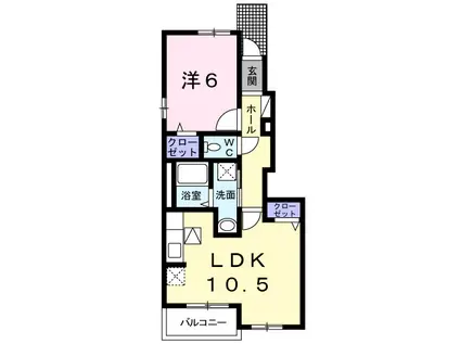 グリーン グレイス(1LDK/1階)の間取り写真