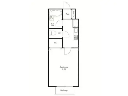 ハウスガーベラ(1K/1階)の間取り写真