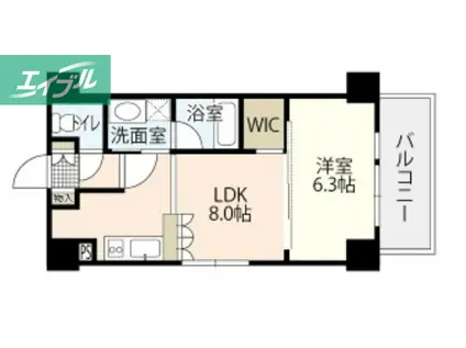 OWLSTYLE NISHIKIMACHI-II(1LDK/7階)の間取り写真
