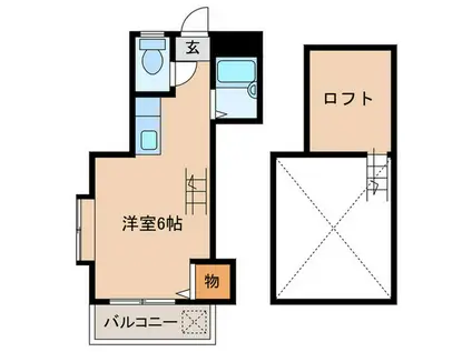 ミルトニア青柳(ワンルーム/1階)の間取り写真