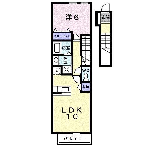 パインビレッジ106(1LDK/2階)の間取り写真