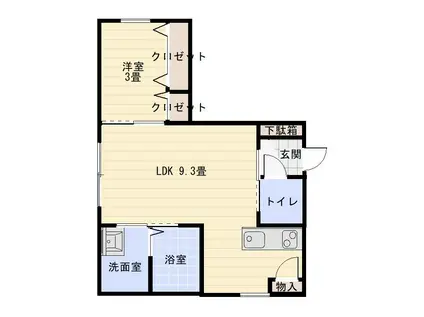 SPICA(1LDK/1階)の間取り写真