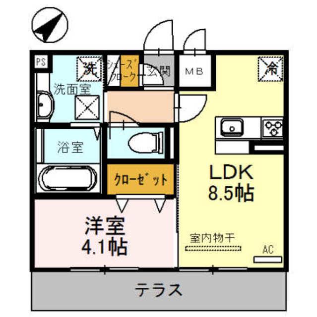 はなあずみ(1LDK/2階)の間取り写真