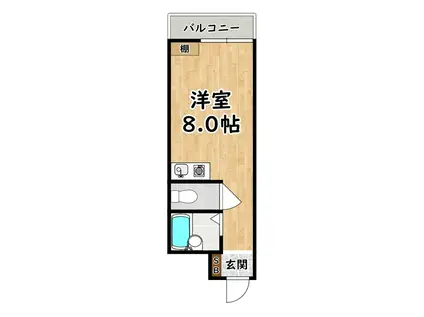 クリア塚本(ワンルーム/4階)の間取り写真