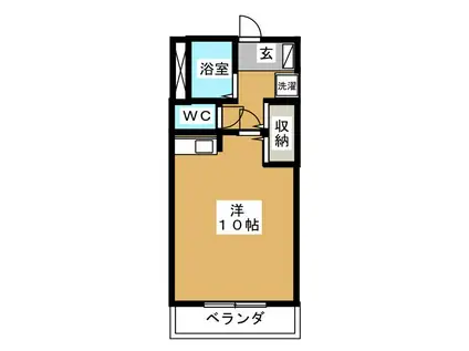サンマルコ今井(ワンルーム/1階)の間取り写真