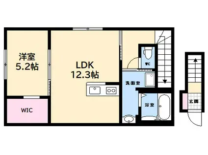 DR.くれは玖波(1LDK/2階)の間取り写真