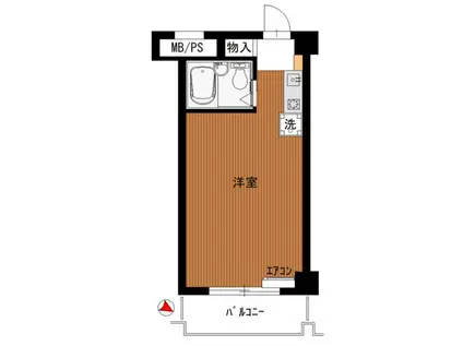 オリエント赤坂(ワンルーム/4階)の間取り写真