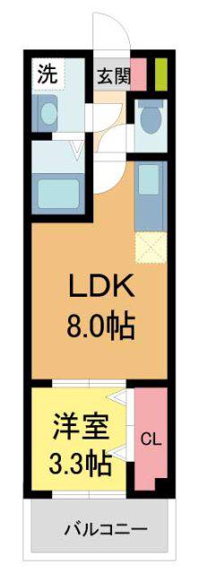 シエーナ川西中央3(1LDK/1階)の間取り写真