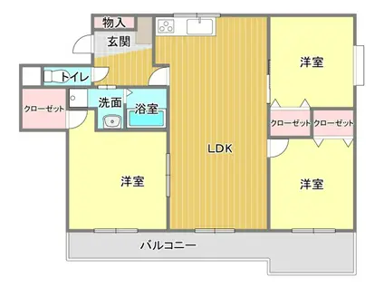 アルテッツァ紺屋町(3SLDK/12階)の間取り写真