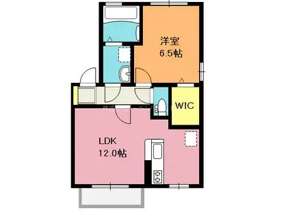 セジュール小松(1LDK/1階)の間取り写真