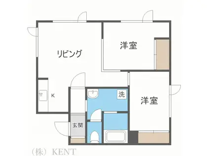 ブロードスペース(2LDK/3階)の間取り写真