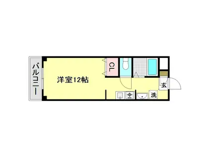 フィットハイム北本町I(1K/2階)の間取り写真