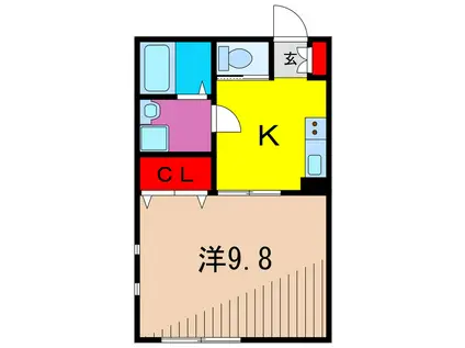 YS WELL(1K/1階)の間取り写真