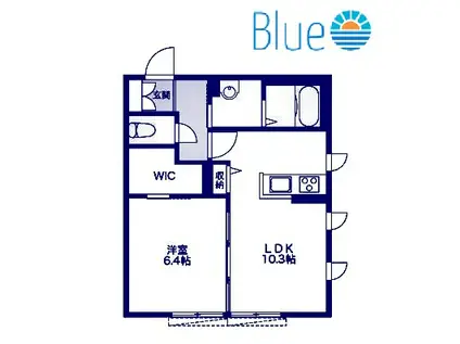 フォレストヴィラ鵠沼(1LDK/2階)の間取り写真