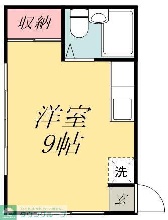 ハイツ久保田(ワンルーム/2階)の間取り写真