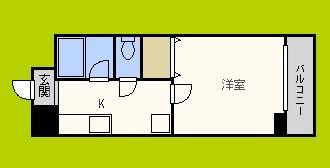 GREAT新大阪(1K/4階)の間取り写真