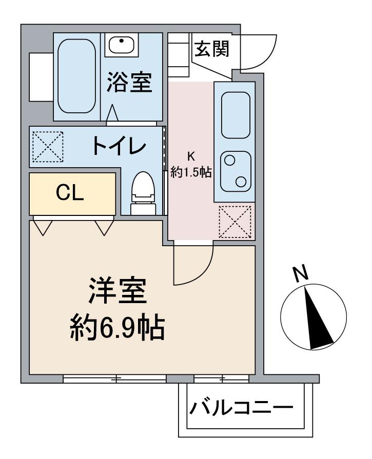 ソル・レヴェンテ(1K/3階)の間取り写真