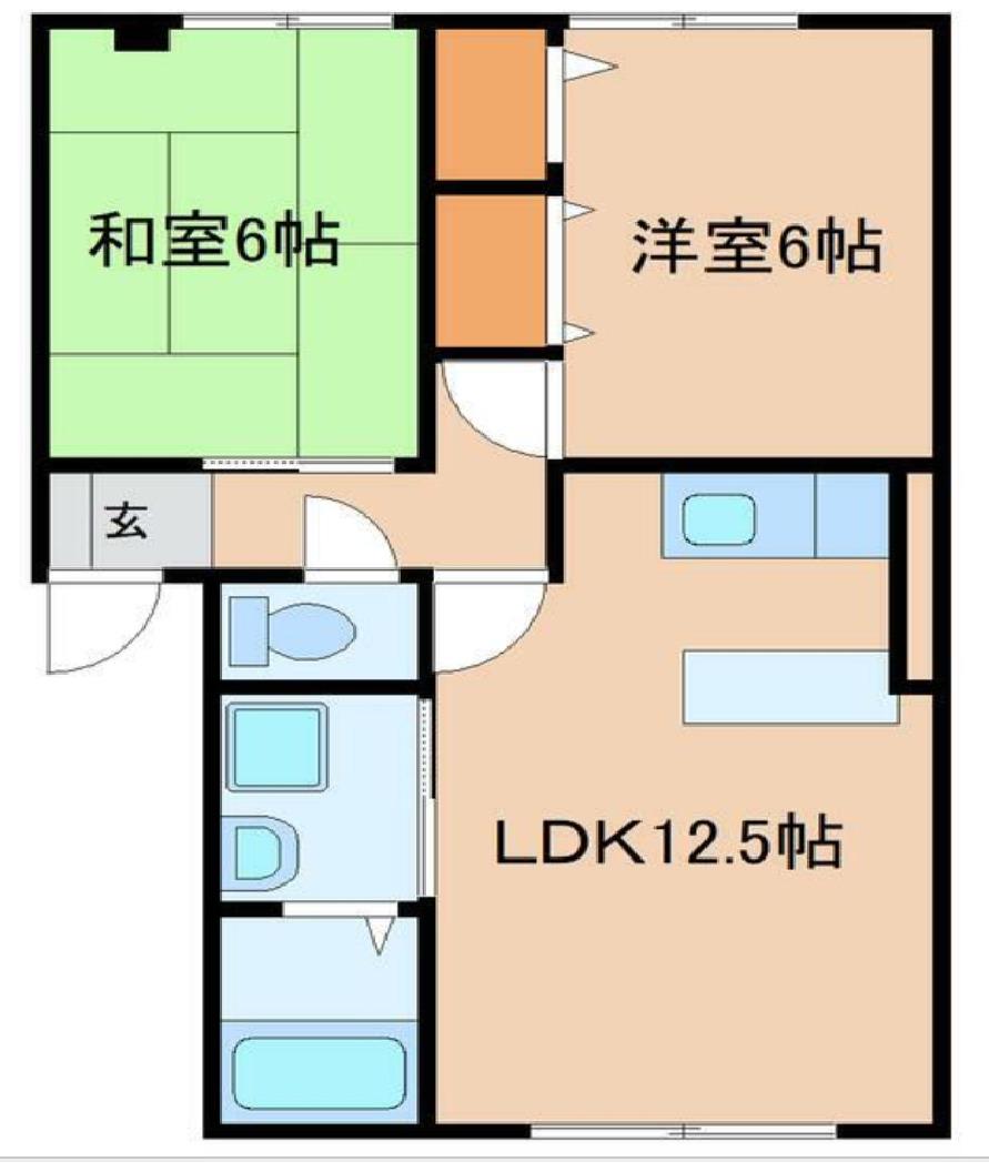 ベルウッドKEI(2LDK/1階)の間取り写真