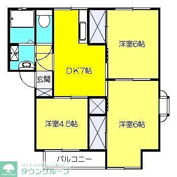 シャトルハイツ(3DK/2階)の間取り写真