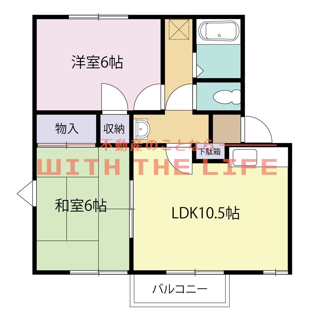 ウエストヴィレッジ(2LDK/2階)の間取り写真