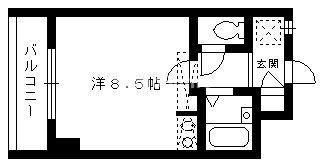ST藤崎ビル(1K/6階)の間取り写真