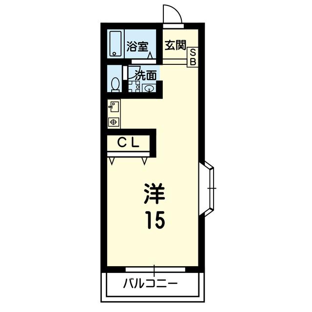 リライズ九品寺(ワンルーム/4階)の間取り写真