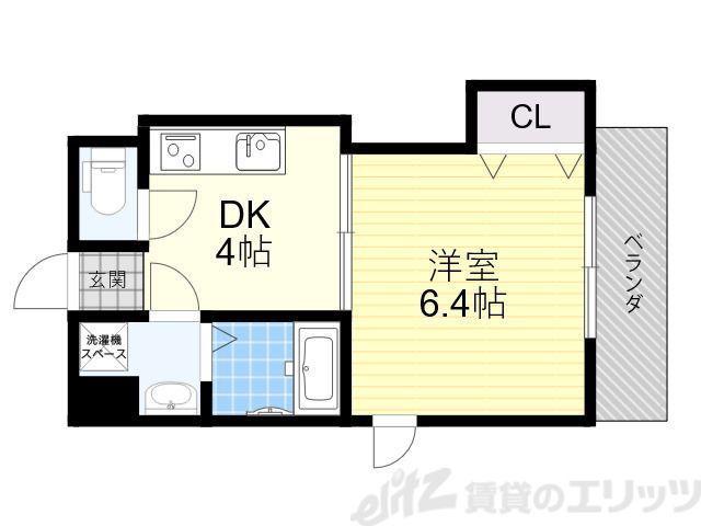 下新庄二番館(1DK/2階)の間取り写真